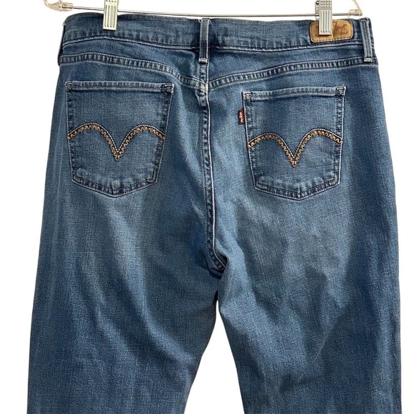 Levi's Women's 505 Straight Leg Jeans Blue Size 10 Mid Rise Stretch - Picture 8 of 10